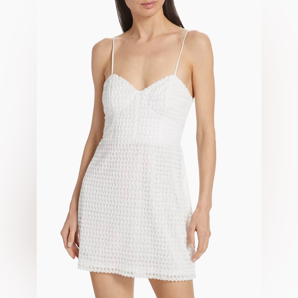 Ramy Brook white beaded dress